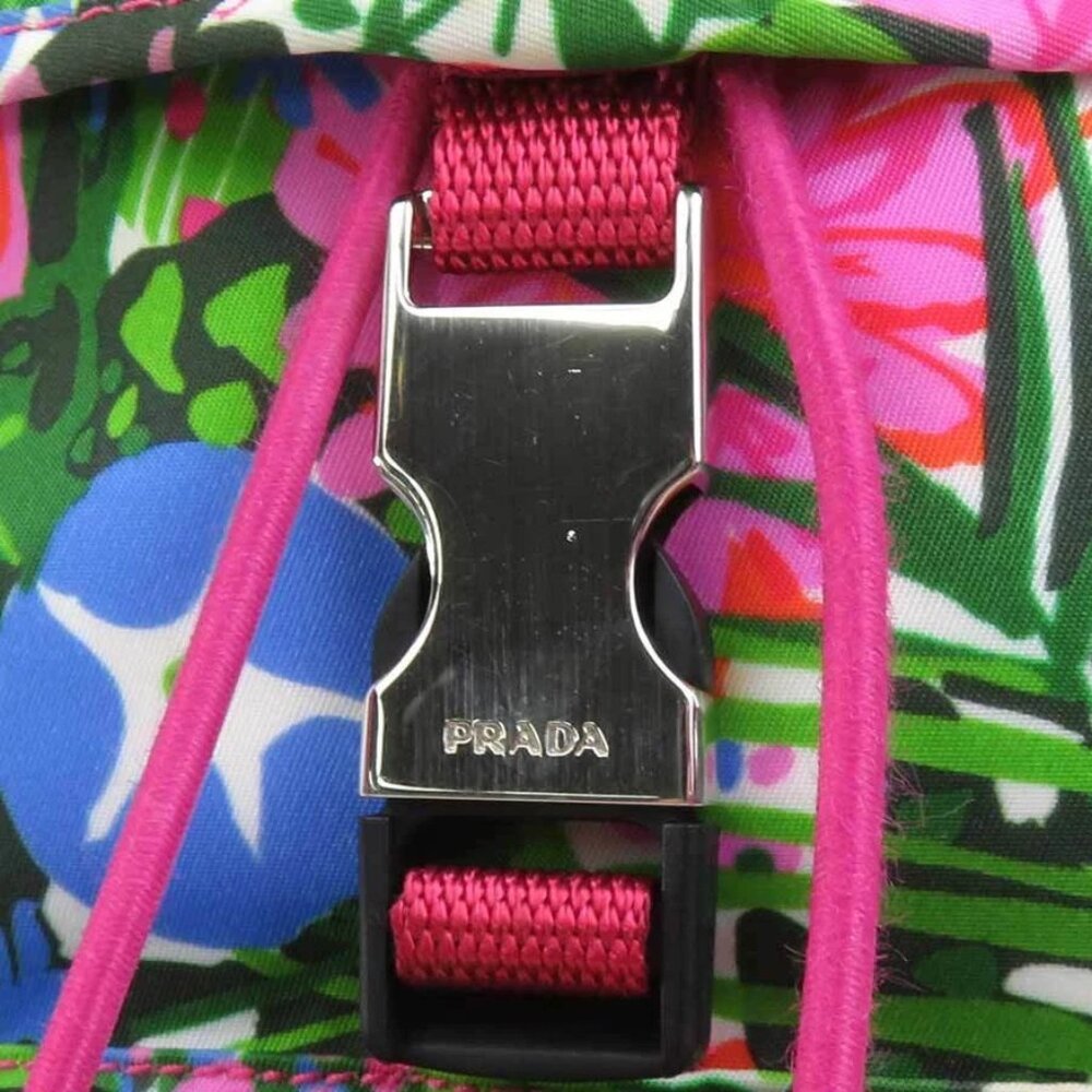 PRADA Backpack Multicolor Nylon/Silvertone - Picture 10 of 14